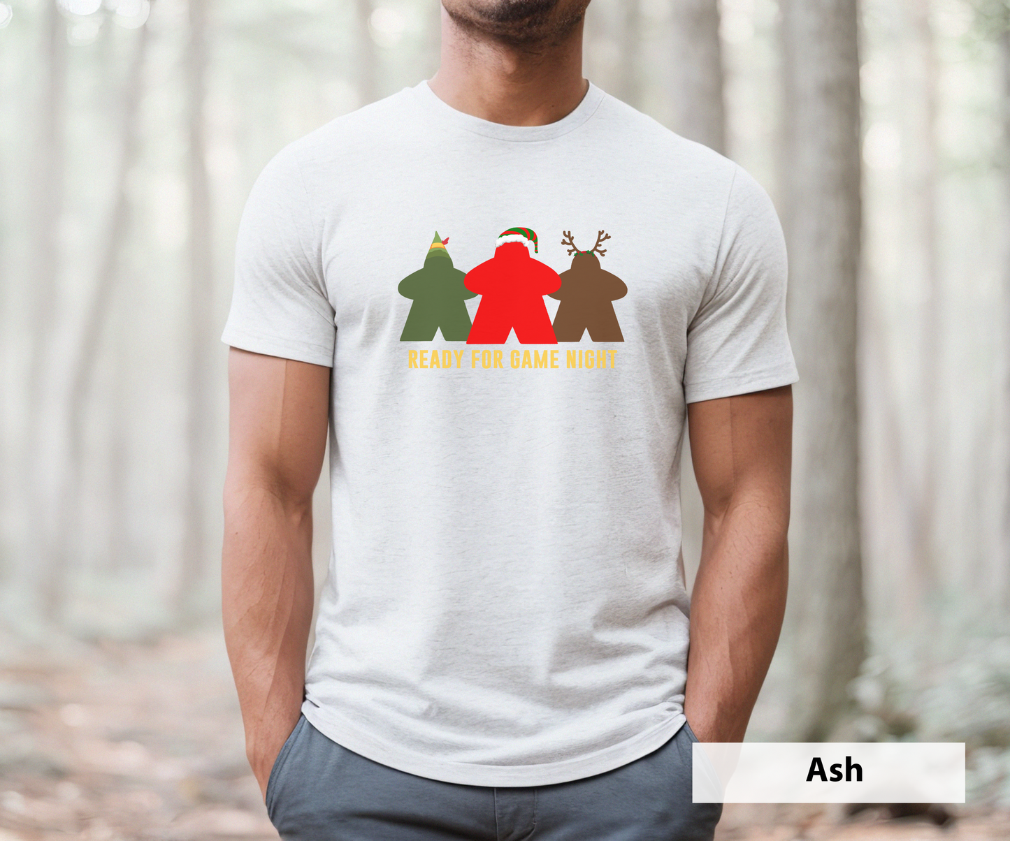 Holiday Meeples Ready for Game Night _ Adult Unisex T-Shirt