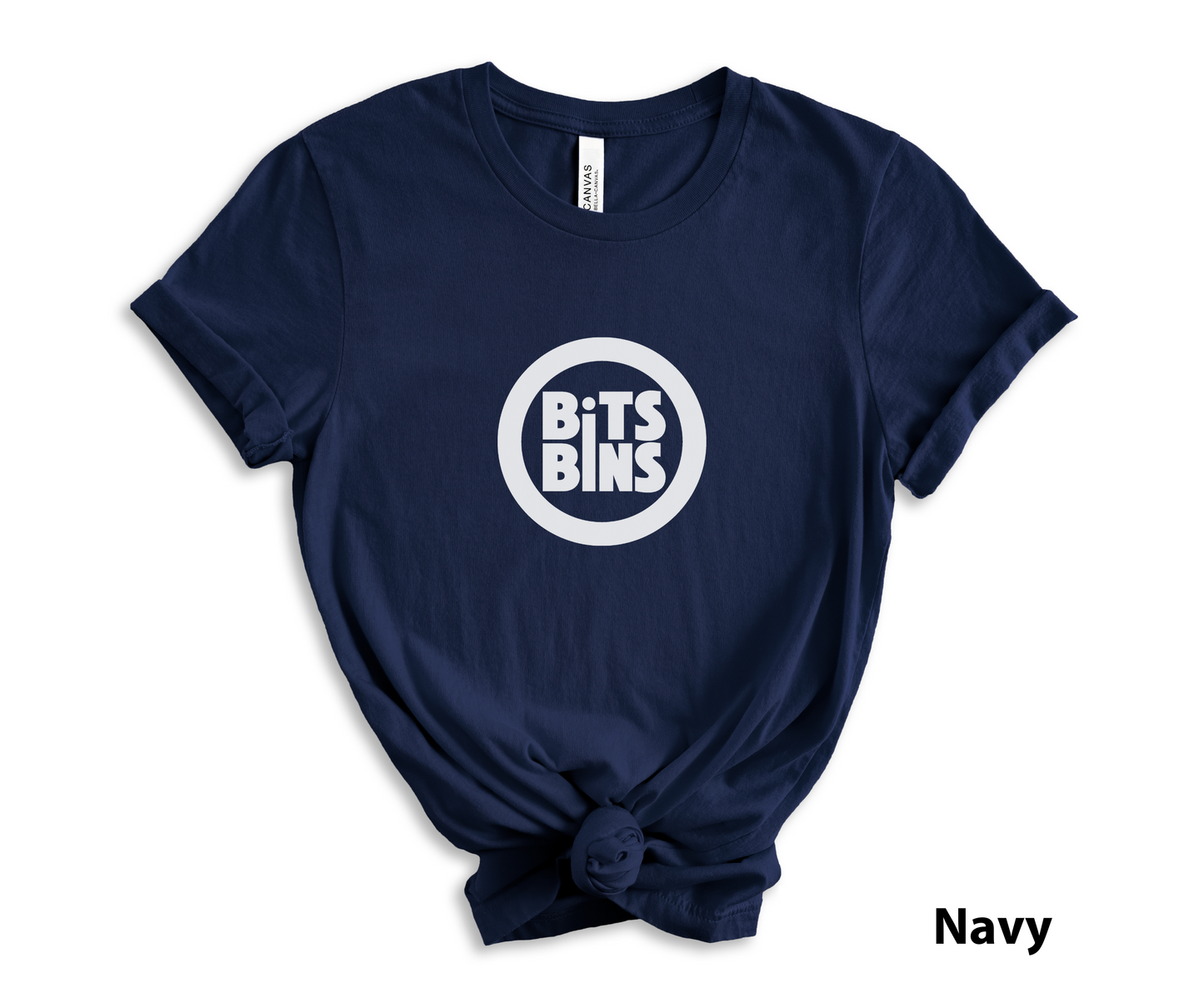 BitsBins Logo White _ Adult Unisex T-Shirt