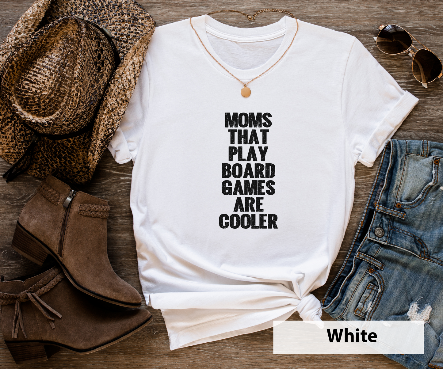 Moms That Play Board Games Are Cooler_ Adult Unisex T-Shirt