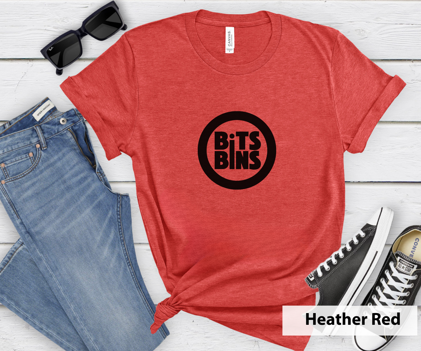 BitsBins Logo Black _ Adult Unisex T-Shirt