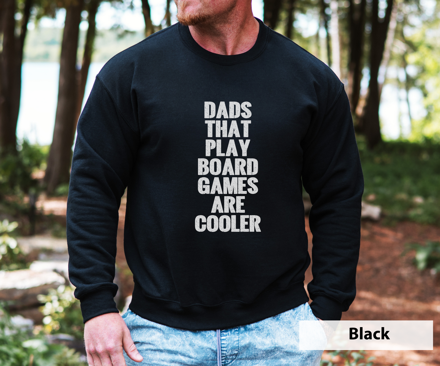 Dads That Play Board Games Are Cooler _ Adult Unisex Crewneck Sweatshirt