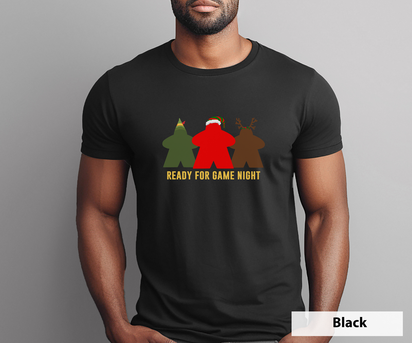 Holiday Meeples Ready for Game Night _ Adult Unisex T-Shirt