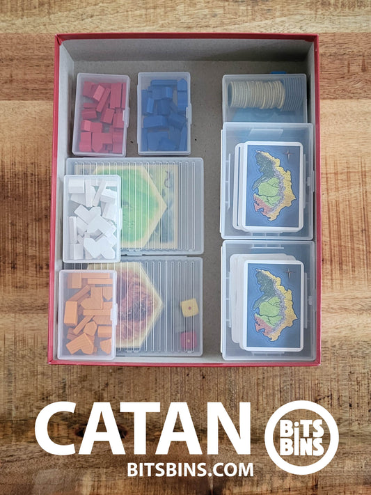 RECOMMENDED Bits Bins Catan (Sleeved) - 5 Originals, 2 100+ Card Boxes, 2 Tarot