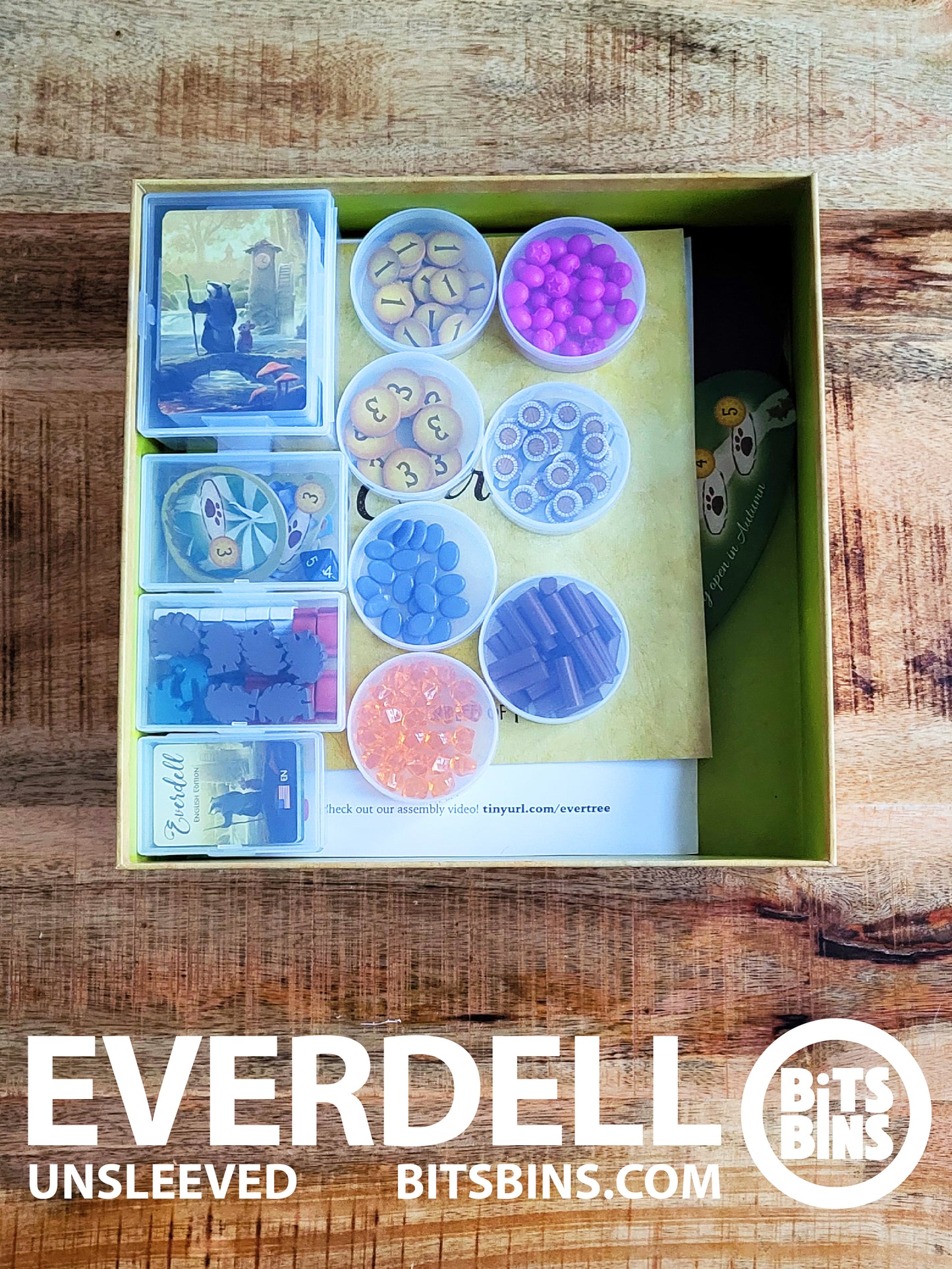 RECOMMENDED Bitsbins Everdell (unsleeved) - 7 Pods, 1 Original, 2 XLs, 1 100+ Card Box