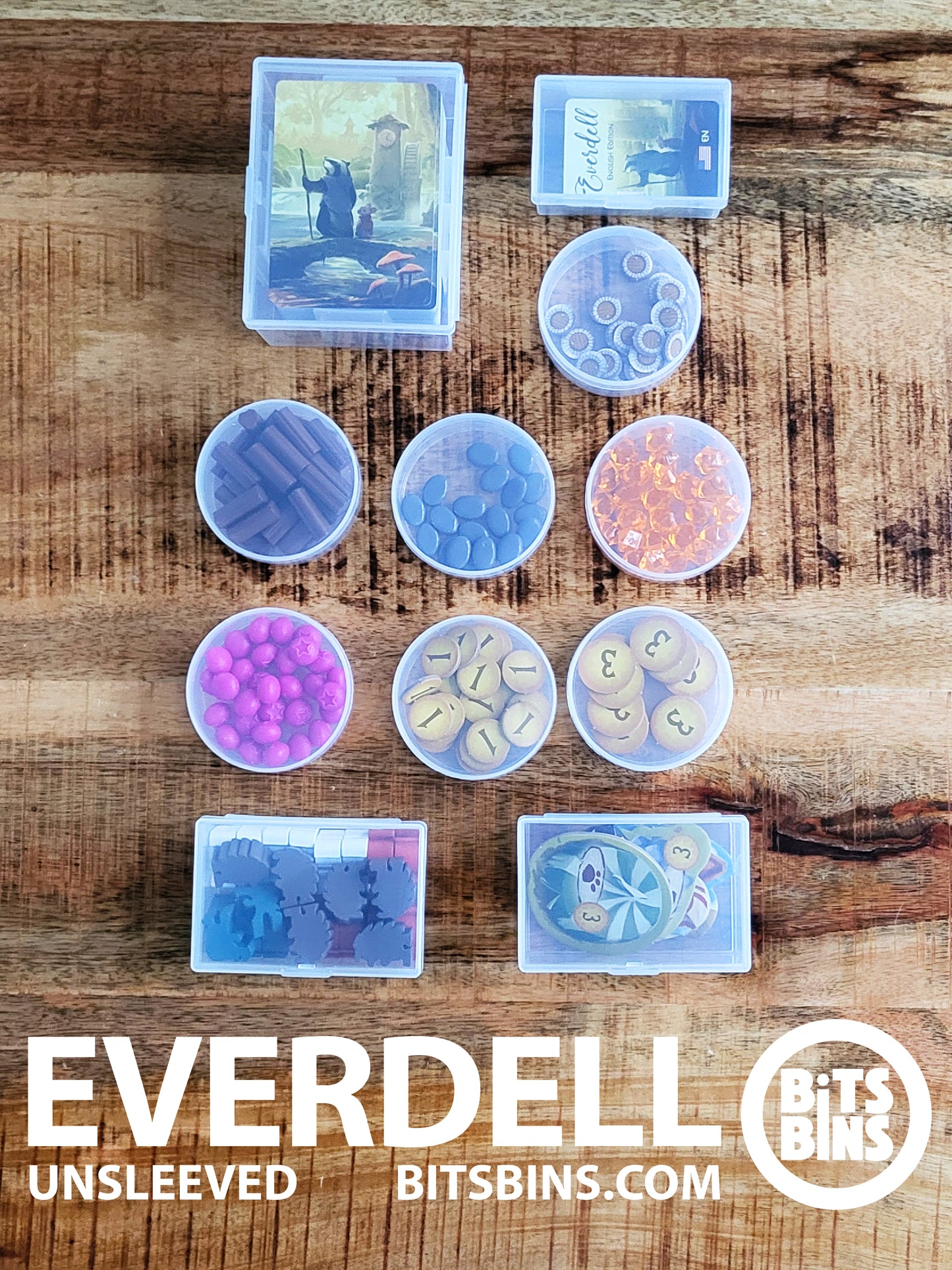 RECOMMENDED Bitsbins Everdell (unsleeved) - 7 Pods, 1 Original, 2 XLs, 1 100+ Card Box