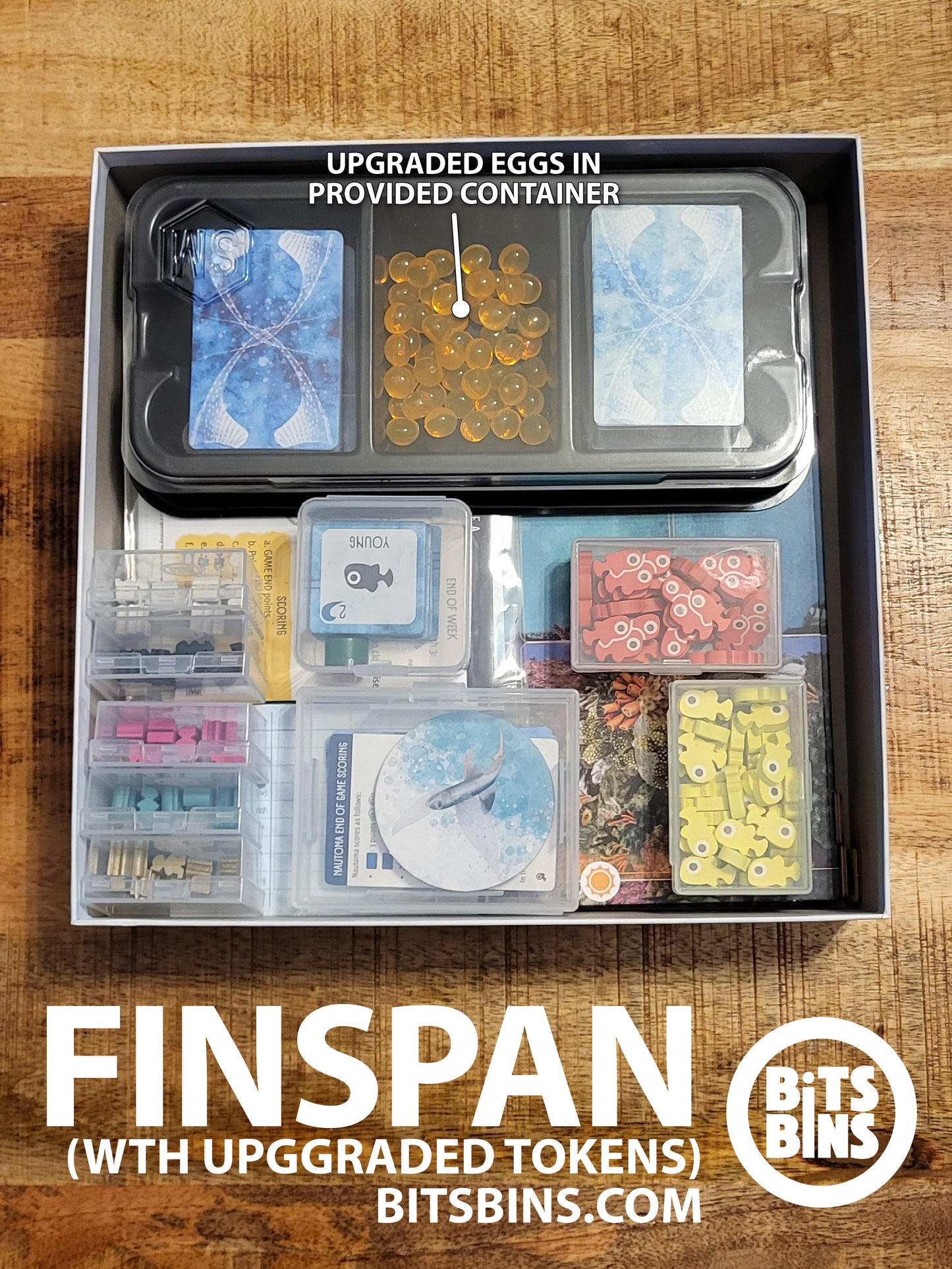 RECOMMENDED Finspan (for upgraded components) - 5 Minis, 2 Originals, 1 Card Box, 1 Stack