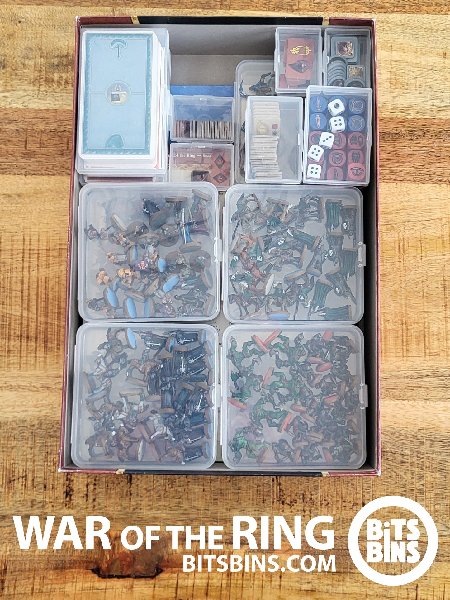 RECOMMENDED War of the Ring - 4 Minis, 1 Original, 1 XL, 2 Tiles, 9 Flats