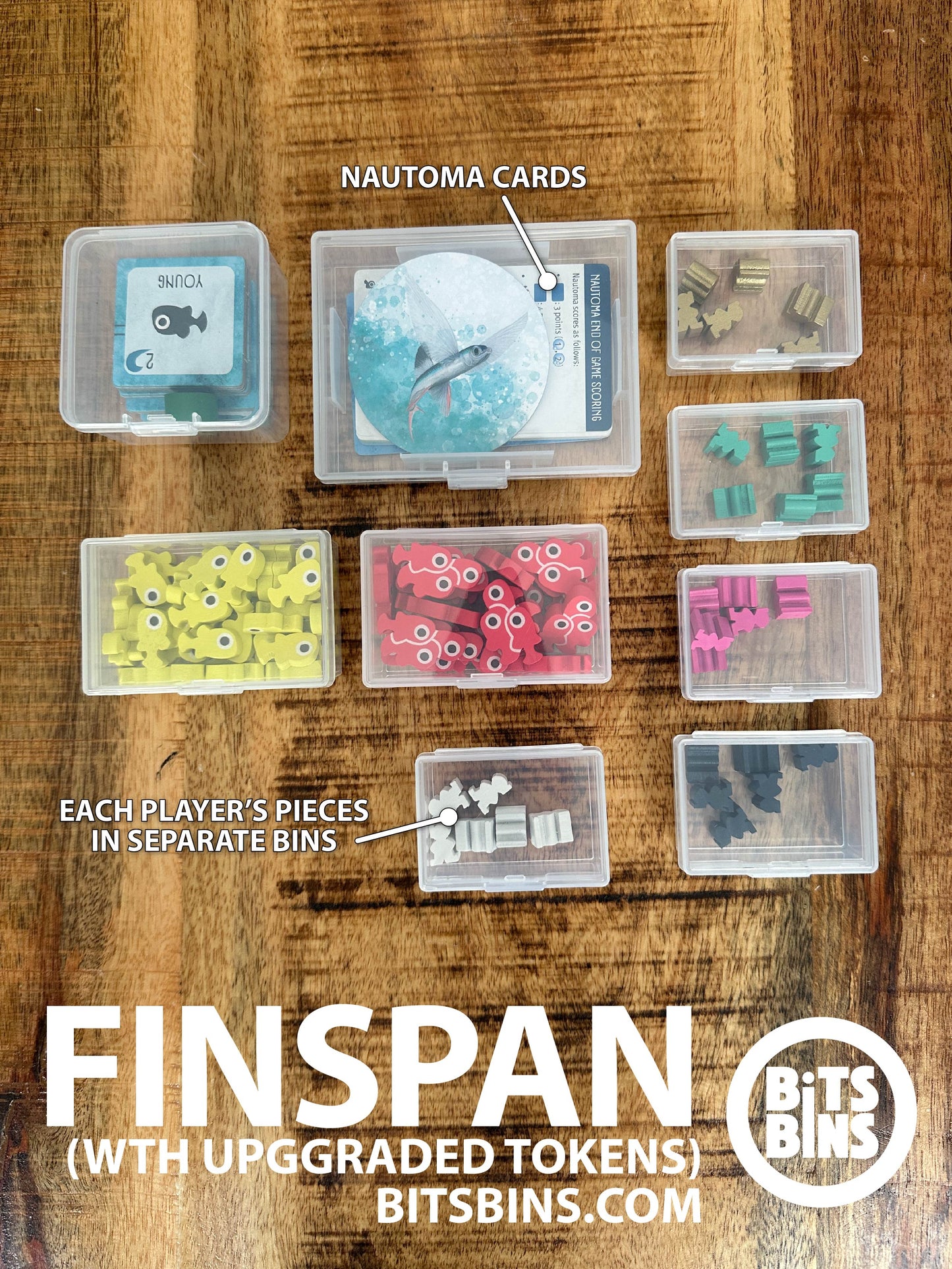 RECOMMENDED Finspan (for upgraded components) - 5 Minis, 2 Originals, 1 Card Box, 1 Stack