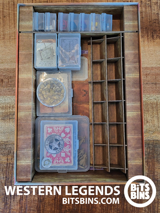 RECOMMENDED WESTERN LEGENDS BitsBins - 1 Pod, 7 Minis, 4 Originals, 2 Card Boxes, 1 Flat